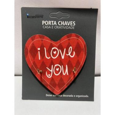 Imagem de Porta Chaves Pequeno Com 2 Ganchos - ying, I LOVE YOU