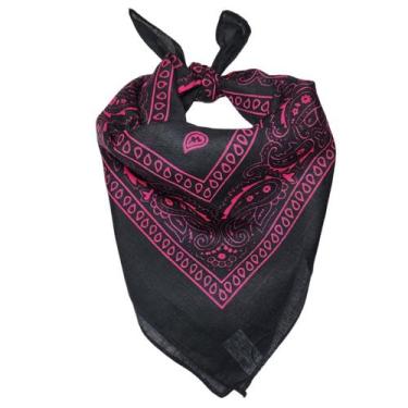 Imagem de Bandana Colorida Varias Cores Lenço Moda Algodão - ROSA PURP, Pink esc