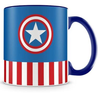 Imagem de Caneca Personalizada do Capitão América - Porcelana Brilhante com Alça