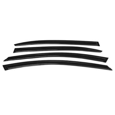Imagem de GRJQRKHZ Defletor de janela lateral de carro para M&azda 3 Sedan Hatch 2013-2019 Weathershied viseira de porta vento sol proteção chuva janela lateral defletores de vento