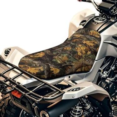 Imagem de Horeset Capa de assento de floresta camuflada de árvore de caça para quadriciclo 4 com rodas acessórios de proteção à prova d'água para todos os climas, ajuste universal para Polaris Sportsman Polaris