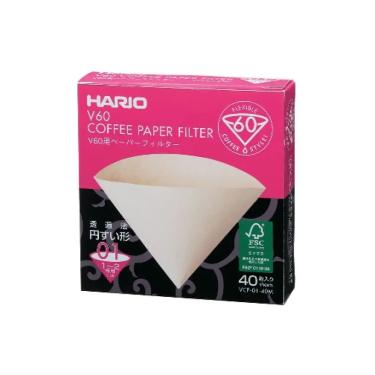 Imagem de Filtro Natural Para Coador Hario V60-01 - 40 Un em Caixa