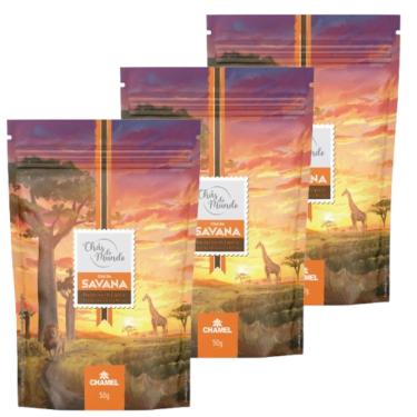 Imagem de Chá da Savana (Chá misto de Rooibos,Cacau,Laranja e Canela, c/aroma Baunilha) 3 Pacotes c/50gr