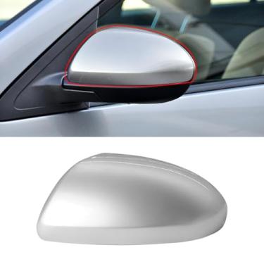 Imagem de OWITAT Compatível com Mazda 2 2011-2015/Mazda 3 2010-2013 Tampa do espelho do lado esquerdo do motorista, substituição da tampa do espelho retrovisor esquerdo da porta para Mazda, prata