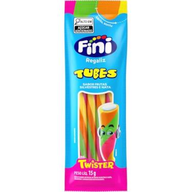 Imagem de Mini Balas De Gelatina Tubes Twister Doce Fini Com 12 Unidades