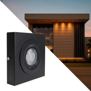 Imagem de Spot Luminária Slim Sobrepor Teto Beiral Alumínio LED 7W Luz Quente Ex