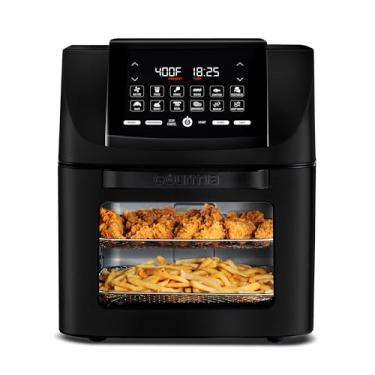 Imagem de Gourmia Conjunto de torradeira Air Fryer - All-in-One 14 litros Digital Air Fryer Toaster Forno com Rotisserie e desidratador – 12 predefinições, instruções de cozimento guiadas, 1750W, acessórios