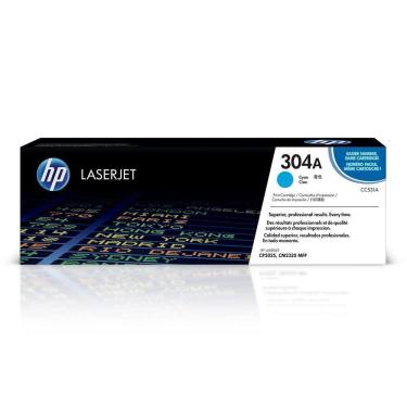 Imagem de Toner Original Hp Cc531a 304a Ciano Cp2025dn Cm2320n Cm2320nf 3.5k