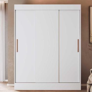 Imagem de Guarda-Roupa 3 Portas Correr 2 Gavetas Flórida Cr4142 Branco