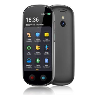 Imagem de Dispositivo tradutor de idiomas sem necessidade de WiFi, tradutor de IA com ChatGPT, dispositivo tradutor de voz bidirecional em tempo real com mais de 150 idiomas, gravação/offline/tradução de fotos