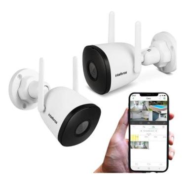 Imagem de Kit 2 Câmeras Externas Wifi Full Hd Im5 Sc Microfon Embutido - INTELBR