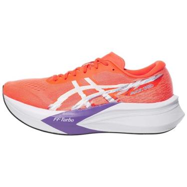 Imagem de ASICS Tênis de corrida masculino Magic Speed 4, Vermelho claro/branco, 40