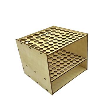 Imagem de FashionCha Porta-pincéis, Suporte de Mesa para Armazenamento, Porta-lápis, Decoração para Escritório Ou Casa, Organizador de Pincéis de Maquiagem, Prateleira de, Madeira de álamo