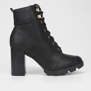 Imagem de Bota Coturno Beira Rio Salto Bloco Alto Feminina-Feminino