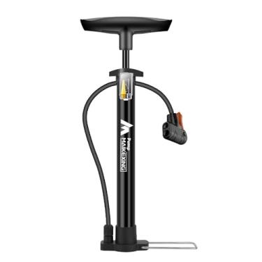 Imagem de Bomba de bicicleta com inflador portátil multifuncional para bicicletas e carros 160PSI com bomba de ar de bico três em um