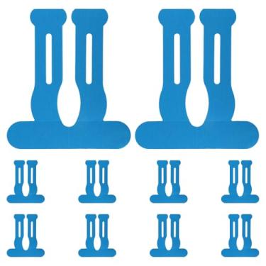 Imagem de 10 Unidades de Fitas Kinesiológicas Pré-Cortadas para o Ombro, Respiráveis Sem Látex Tiras Atléticas Elásticas para Suporte e Estabilidade Muscular