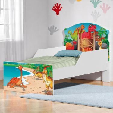 Imagem de Cama Infantil Tick Jurassic Dinossauros Com Colchão