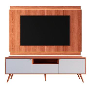 Imagem de Rack Bancada Com Painel Para Tv De Até 75 Com Led Tina Jequitiba-off White