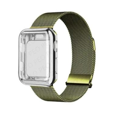 Imagem de Pulseira De Metal Com Fecho Magnético Para Apple Watch, 45mm 44mm 38mm