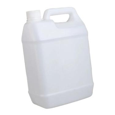 Imagem de UGPLM Jarra de plástico de 4 litros para armazenamento de água com tampa selada, recipiente para armazenamento de óleo de motor e bebidas, Branco