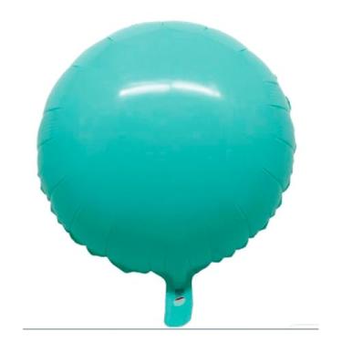 Imagem de BALAO MACARON REDONDO C/CANUDO VERDE AGUA 18"