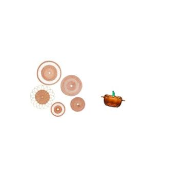 Imagem de Fenteer Arte de Parede em Rattan Trançado E Bomboniere de Vidro em Formato de Abóbora, Ornamentos Decorativos para Sala de Chá, Corredor, Quarto, Ou C