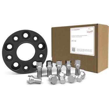 Imagem de Wheel Accessories Parts Espaçador de roda de veículo europeu centralizado de 1 peça com parafusos cromados M14 1,50 20 mm de espessura 5 em padrão de parafuso de 112 mm PCD 66,56 mm veículo e cubo de