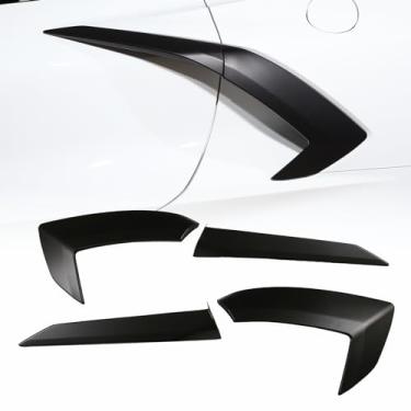 Imagem de CHEAYAR Acabamento Da Tampa Saída De Ar Lateral Carroceria Compatível Com Chevrolet Corvette C8 2020-2023, Acessórios Ventilação Abs Para Carro, Moldura Protetora Maçaneta (Preto Fosco)