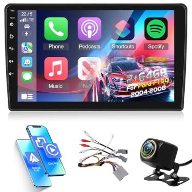 Imagem de Rádio automotivo de 4 núcleos + 64G para Ford F150 2004-2008 F250 F350 2006-2014, Volxcereo 10,1 polegadas Android Touchscreen estéreo com Carplay e Android Auto, GPS, WiFi, Bluetooth, SWC, FM/RDS