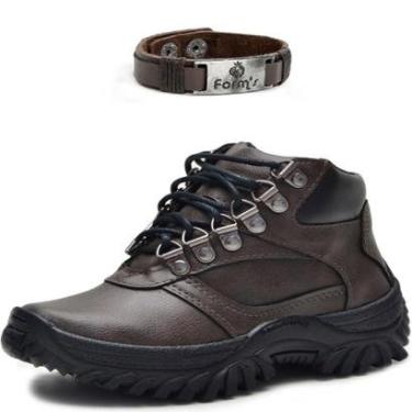 Imagem de Kit Coturno Adventure Cano Médio Infantil Solado Borracha e Pulseira-Masculino