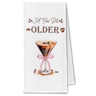 Imagem de ChissNook Espresso Martini presentes toalhas de cozinha, presentes para amantes de martini, mulheres, pratos, chá, bar, toalhas, para cozinha, bar, carrinho, decoração, toalhas de mão, 40 x 61 cm