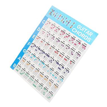 Imagem de Zhjvihx Pôster de Acordes de Guitarra, Guia de Referência Educacional para Tocar Instrumento Musical, Acessório 56 Acordes de Guitarra, Papel Revestido para Iniciantes para Tocadores de Ukulele (L)