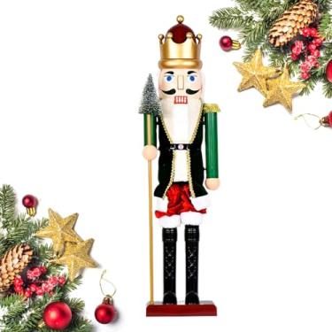 Imagem de Rrlihjgu Quebra Nozes Decorativo Natalino,Figura de Soldado Quebra-Nozes de 40 cm | Figuras Natalinas com Luz e Música para Prateleira Armário Mesa de Jantar Cozinha Quarto Sala Decoração de