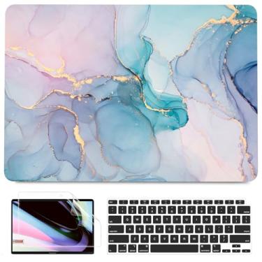 Imagem de B BELK Compatível com MacBook Air 13 polegadas 2021 2020 2019 2018 M1 A2337 A2179 A1932 Touch ID, capa rígida de plástico + 2 capas de teclado + protetor de tela para MacBook Air de 13,3 polegadas