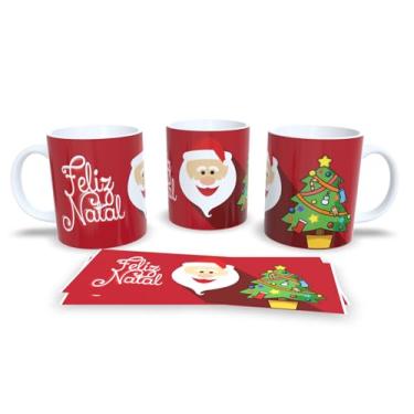 Imagem de Caneca de Cerâmica Natalina, Branca, 325ml, Design de Gatos com Gorro de Natal, Decorativa, Presente para Festas (12)