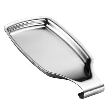 Imagem de Domary Suporte para Descanso de Concha de Aço Inoxidável 304, Suporte para Colher de Utensílio Moderno, Organização de Cozinha para Conchas, Espátulas, Com Design Contemporâneo e Formato (Prata)