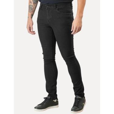 Imagem de Calça Guess Jeans Masculina Skinny Jet Black Tag A996 Preta-Masculino