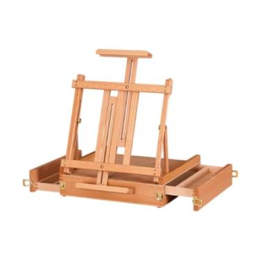 Imagem de Lilihuimaoyi Cavalete de Mesa com Caixa de Armazenamento para Artistas, Altura Ajustável, Caixa de Ferramentas para Pintura a óleo, para Mesa, Estudantes,