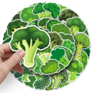 Imagem de Adesivos de vinil impermeável de brócolis, anime, 50 unidades/lote