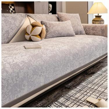 Imagem de SPXMQSS Capas de sofá para sofá secional, capas de assento de sofá de chenille, capas de sofá universais antiderrapantes de canto em forma de L, capas de almofada de sofá seccionais, protetor de