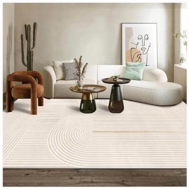 Imagem de SPXMQSS Tapetes de sala de estar, tapetes para quarto, antiderrapante, lavável, macio, grande, para quarto, mesa de jantar, decoração de escritório em casa, branco