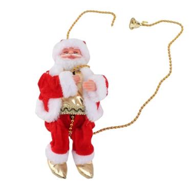 Imagem de ZAWELIYO Escalada Papai Ornamento de Natal Bonito Papai Escalada a Cortina do Grânulo Decoração para árvore de Natal Pingente Fontes de Festa