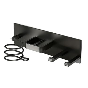 Imagem de Suporte De Parede Para Secador De Cabelo | Organizador De Ferramentas Para Cabelo Montado Na Parede,Gancho Para Secador | Para Banheiro Armário Dormitório Universitário Apartamento Casa De Campo