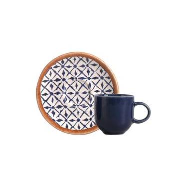 Imagem de Conjunto com 6 Xícaras de Café com Pires Coup Stoneware New Asteca 97ml