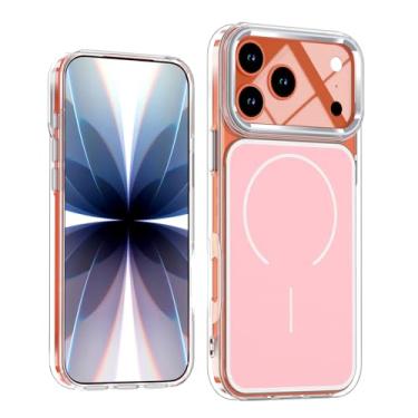 Imagem de LEMAXELERS Capa para iPhone 17 Pro, [compatível com MagSafe], proteção antiamarelamento de grau militar à prova de choque Slim Women Men Phone Cover para iPhone 17 Pro. Rosa QW