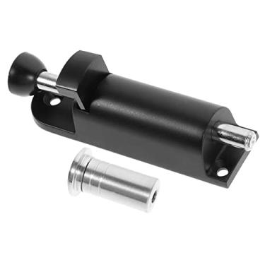 Imagem de COOLHIYA Fechadura de porta deslizante com mola trava de pino de mola trava de barril resistente para cerca e portão, trava deslizante de porta de piso de aço durável para trava segura, ideal para