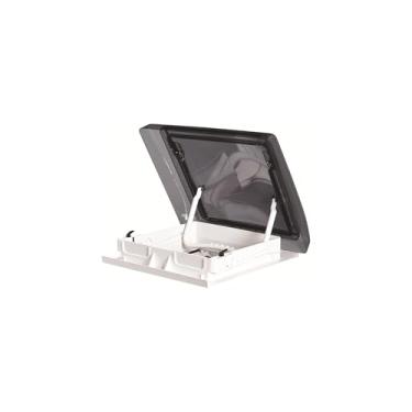 Imagem de MAXXAIR SKYMAXX Claraboia LX Plus – Tampa de elevação manual de teto fino com 4 posições abertas – Moldura interna branca com iluminação LED