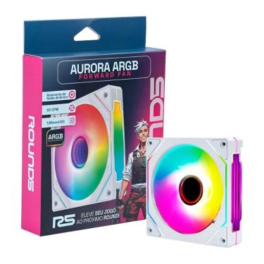 Imagem de Cooler 120mm Round 5 Aurora Forward - 120mm - ARGB - Branco - R5-AURORA-FW-W-2193