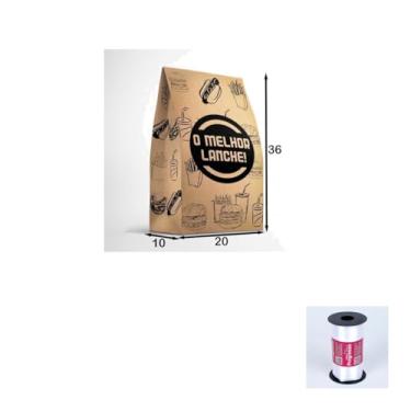 Imagem de Kit Saco SOS Impresso 10kg com 50 Unidades e Fita Cetim 7mmx100mts