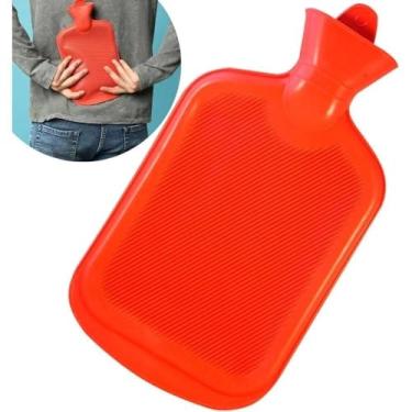 Imagem de Bolsa Térmica Compressa 1,8L Emborrachada Água Quente Fria - Alívio Cólica Dor Abdominal Sinusite, Bico Funil Vedação Segura